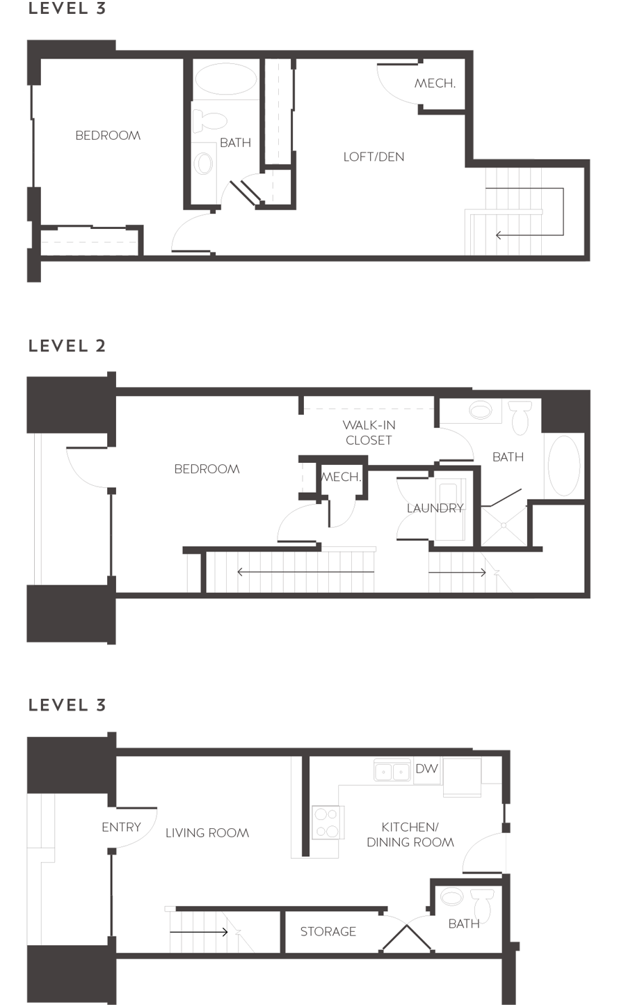 Floor plan for 2 beds, 2 baths, 1439 sqft